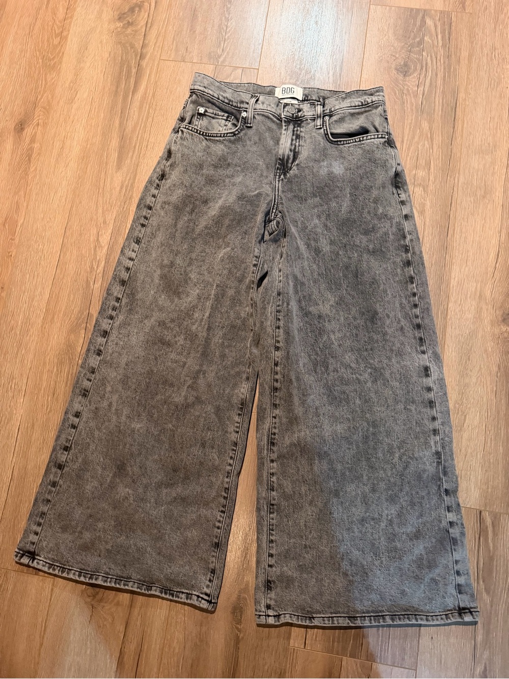 BDG Urban Outfitters Grey Wide Leg Low Rise Denim Jeans Gray Women’s Baggy Y2K